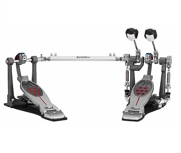 Pédale de grosse caisse double à entraînement par courroie Pearl P2052B Eliminator Redline